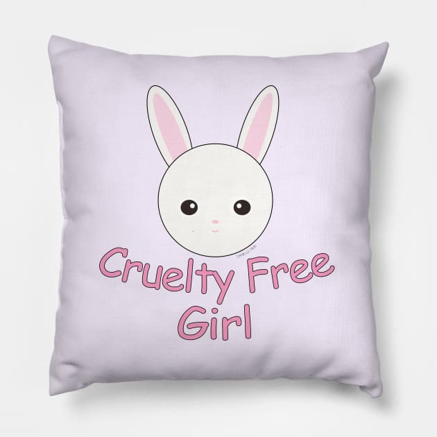 Cruelty Free Girl Pillow by Danielle