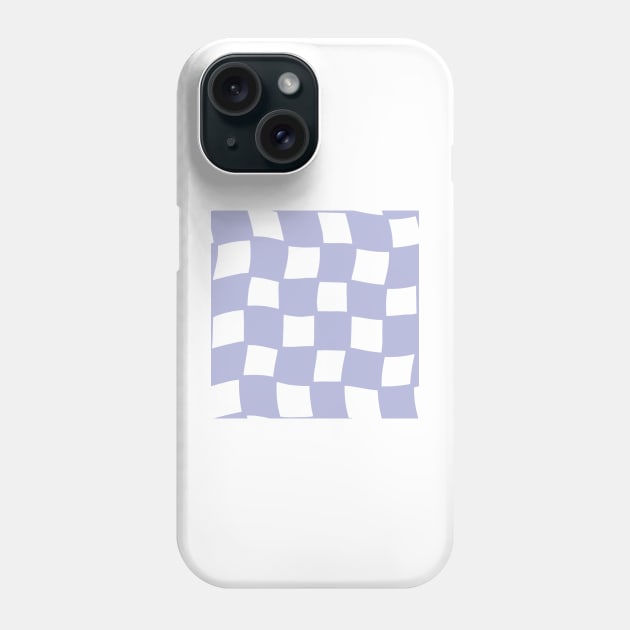 Abstract Checker Board - pastel lilac purple Phone Case by JuneNostalgia