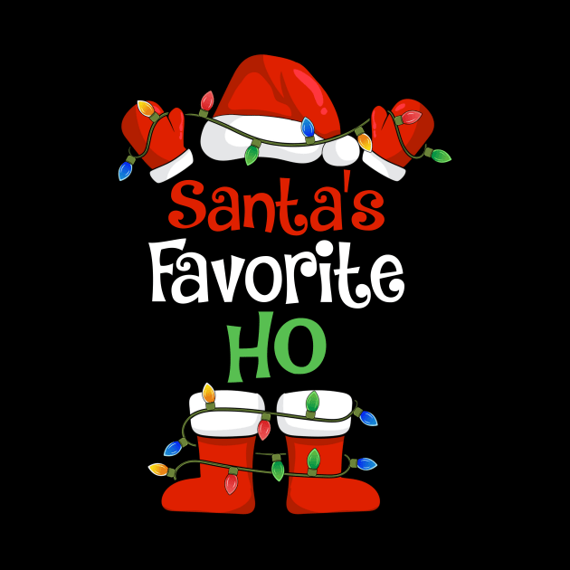 Santa's Favorite Ho Funny Christmas Pajamas by cloverbozic2259lda