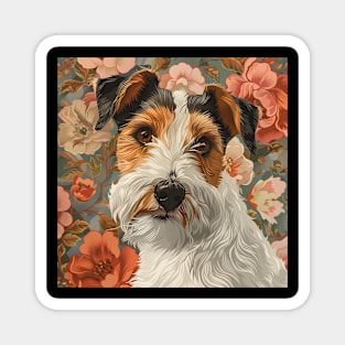 Retro Fox Terrier: Pastel Pup Revival Magnet