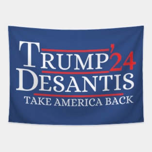 Trump Desantis Take America Back 2024 Tapestry