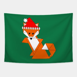 Christmas Fox Origami - Christmas Fox Tapestry