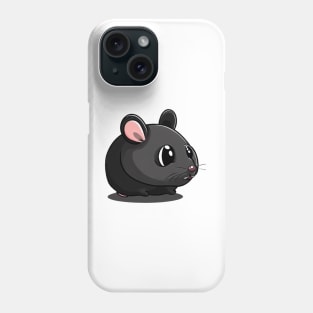 Funny black hamster Phone Case