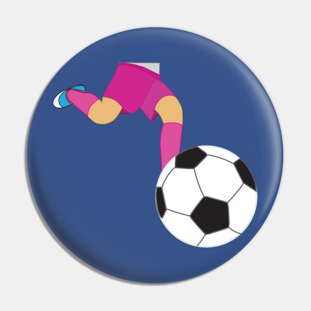 Soccer Kick Pin by Madhur