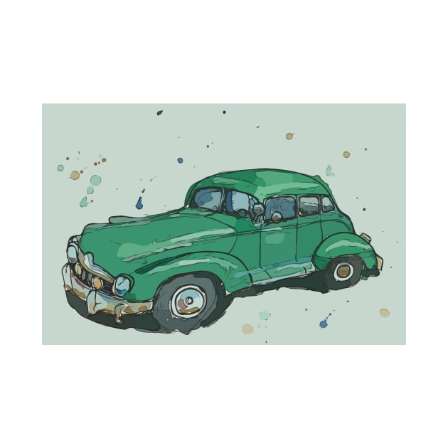 Artistic Illustration of Hudson Automobile by WelshDesigns