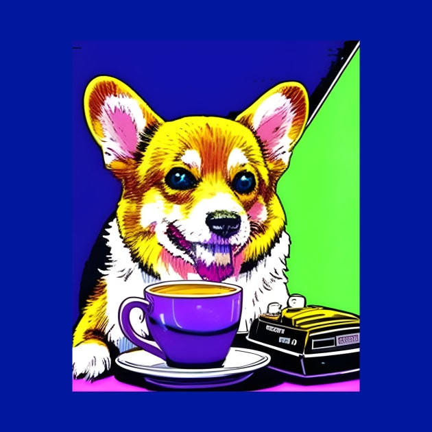 Corgi And Coffee by Megaluxe 