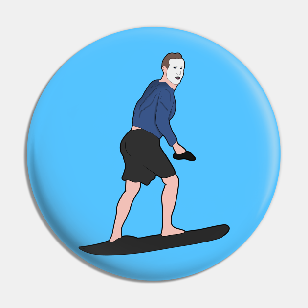 Mark Zuckerberg Surfing Sunscreen Meme - Mark Zuckerberg - Kołek | TeePublic PL