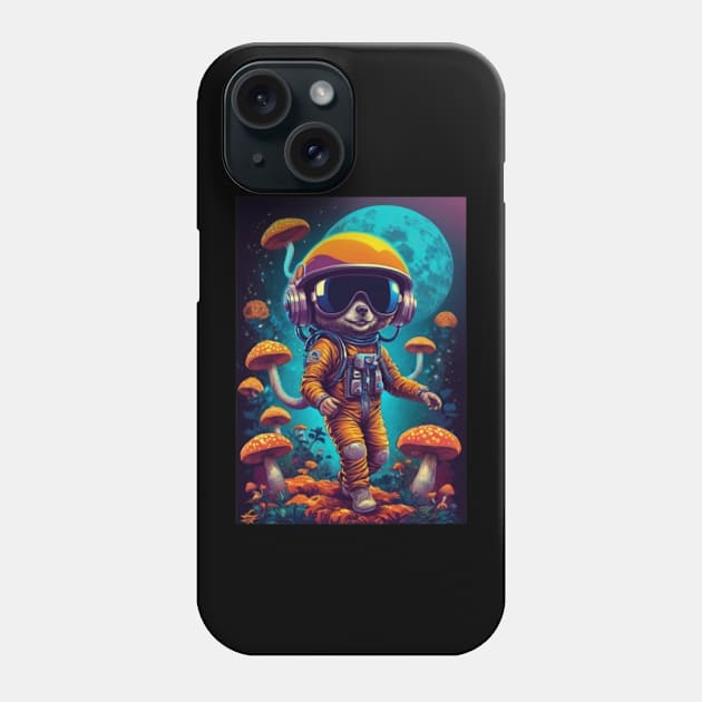 Psychedelic Dj Astronaut - Catsondrugs.com - astronaut, space, stars, galaxy, nasa, cool, planets, funny, universe, astros, astronomy, trippy, surreal, asteroidday, planet Phone Case by catsondrugs.com