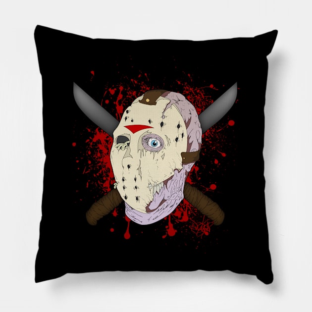 Lake Side Slasher Pillow by schockgraphics