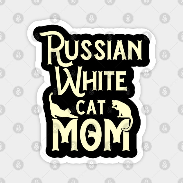 Russian white cat mama breed Magnet by SerenityByAlex
