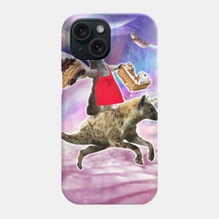 Lemur Riding Hyena Unicorn Eating Cake Phone Case