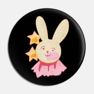 Oshi no Ko Ai Hoshino Textured Cute Bunny Star Ribbon Design Pin