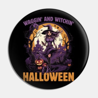 Creepin' It Real with Dog Witches Pin