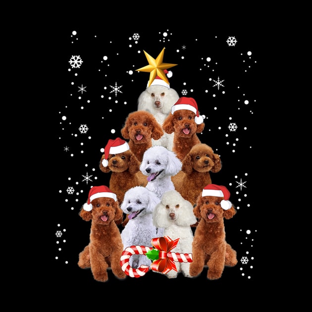 Poodle Dogs Tree Christmas Sweater Xmas by IainDodes