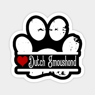 Dutch Smoushond dog paw print Magnet