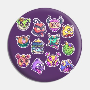 Cute Monster Head Collection Pin