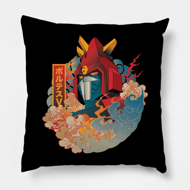 ukiyo-e electro magnetic t-shirt Pillow by art of gaci