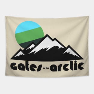 Retro Gates of the Arctic ))(( Tourist Souvenir National Park Design Tapestry