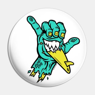 Locals Only Surf Shaka Hand Pin