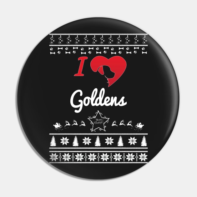 Merry Christmas GOLDENS Pin by bryanwilly