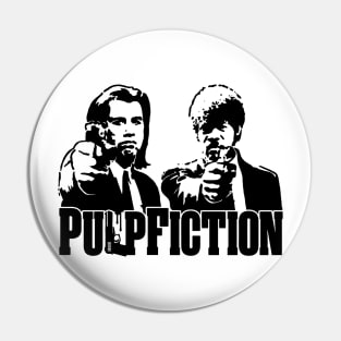 Pulp Fiction Stencil Style Pin