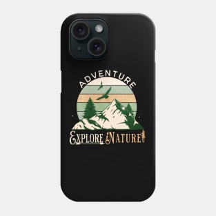 Adventure Explore Nature Deep Wood Retro Sunset Phone Case