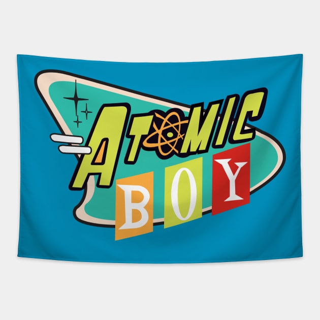 Atomic Boy Logo Tapestry by kaizokuGhost