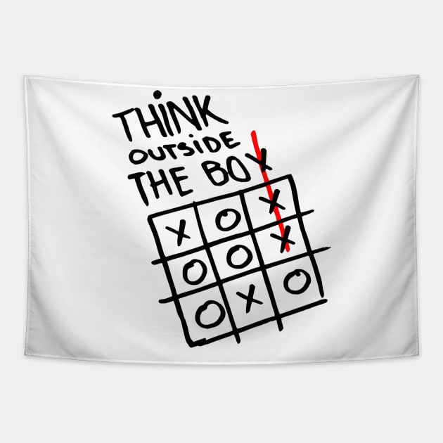 Think outside the box Tapestry by SublimeDesign