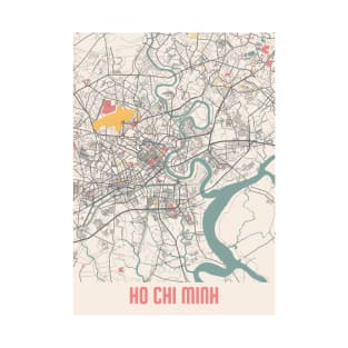 Ho Chi Minh - Vietnam Chalk City Map T-Shirt