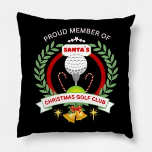 Christmas gift ideas, Santa´s Golf Club. White text. Pillow