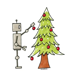 CuteBots decorating Christmas tree T-Shirt