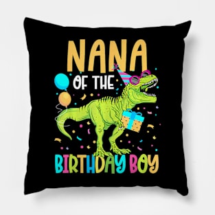 Nana Of The Birthday Boy Family Matching Dinosaur Squad Pillow