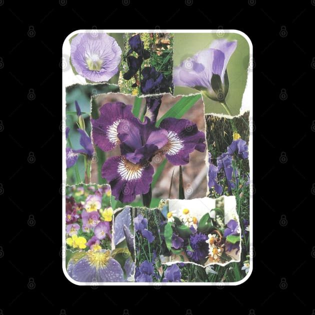 Purple Flowers Collage by The Golden Palomino