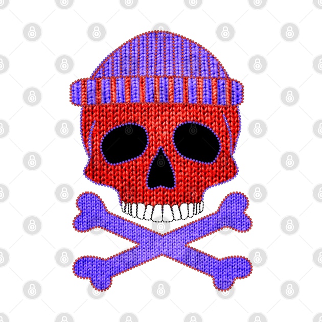 Beanie Skull and Knitted Crossbones by Nuletto