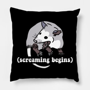 Possum Sticker / Shirt | Screaming Begins | Opossum Sticker | Sticker for Laptop | Funny Pillow
