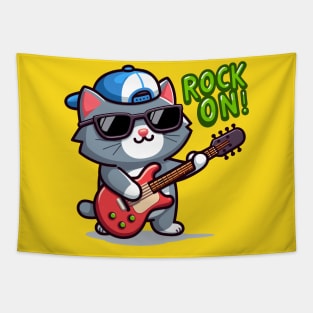 Rock On: The Guitarist Cat Tapestry