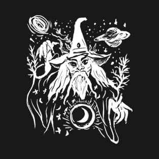 Evil Wizard Merlin Gothic Punk T-Shirt