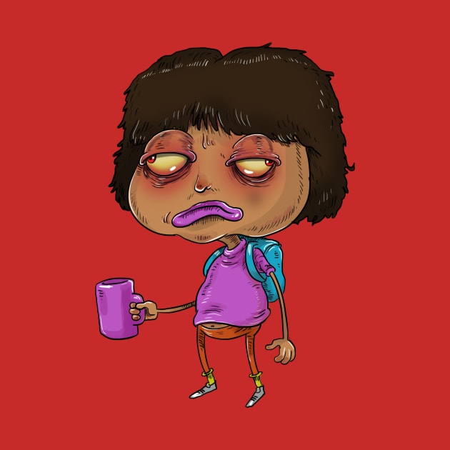 Dora before coffee by idrawcartoons