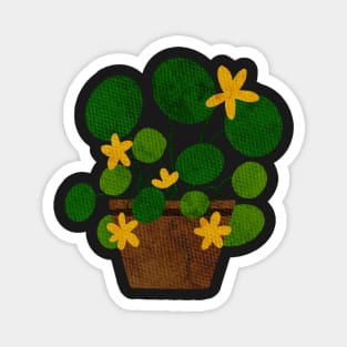 Blooming Plant Illustration | Plant in a pot Magnet