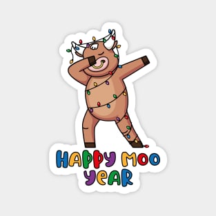 Dabbing Ox, Happy Moo Year 2021 Magnet