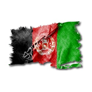 Afghan torn flag with structure. T-Shirt
