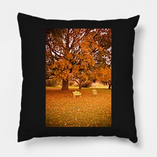 Vintage Autumn in Vermont Pillow