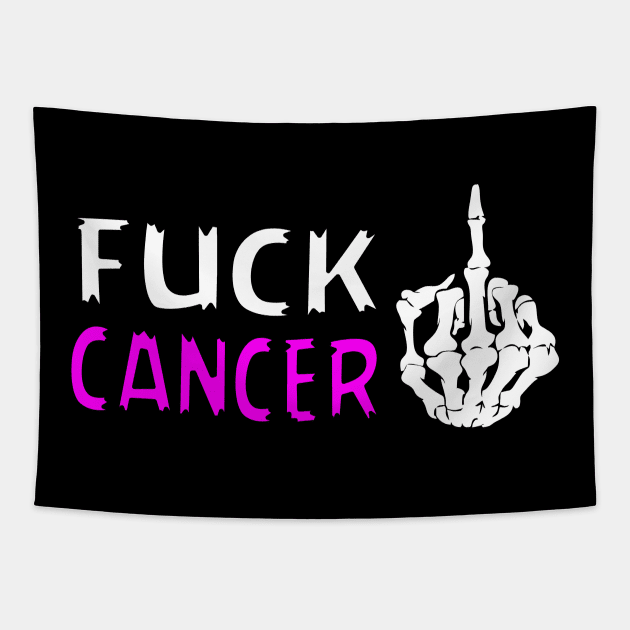 Fuck Cancer. i´am Cancer Free. Cancer Fighter Gift idea Tapestry by Jakavonis