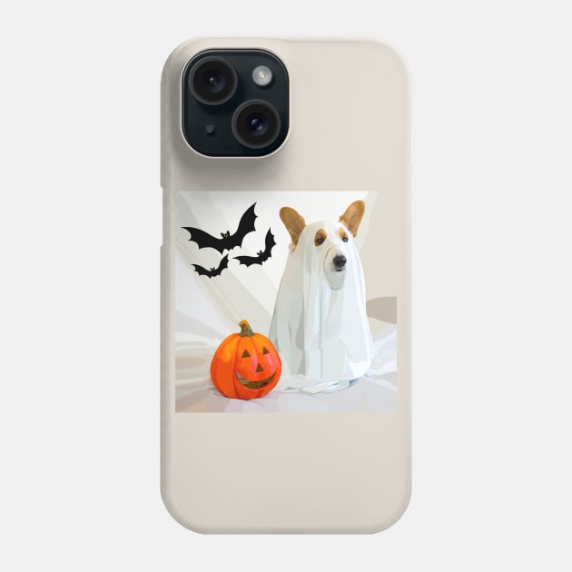 Corgi on Halloween Phone Case by Ocennyy