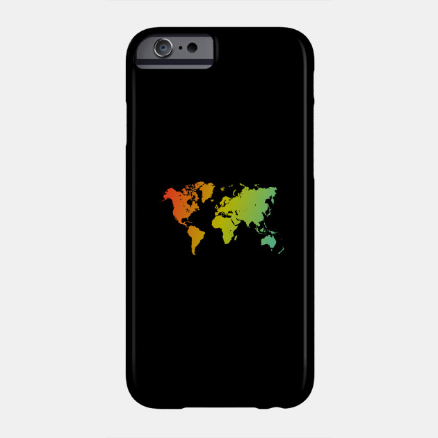 World Map Colorful Travel The World Art For Travelers Aesthetic Phone Case Teepublic