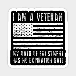 I Am A Veteran US Military Veterans Day Gifts For Dad Men Magnet