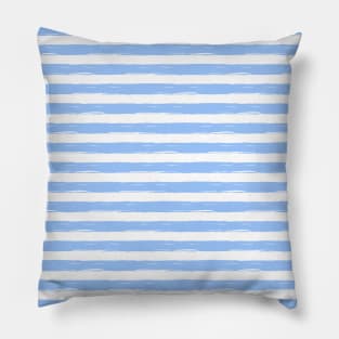 pastel blue stripes Pillow