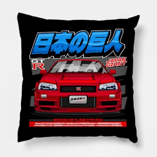 NISSAN SKYLINE GTR-R34(FRONT-RED) Pillow