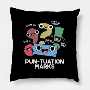 Pun-tuation Marks Cute Punctuation Marks Pun Pillow