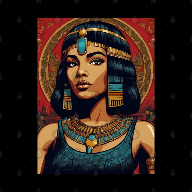 Black Cleopatra Egyptian Art by VivaLaRetro